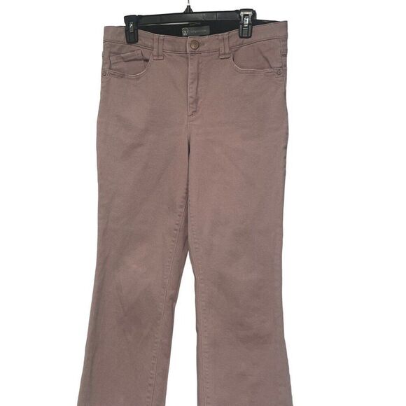Witt & Wisdom 'ab'solution Frayed High Waist Ankle Flare Jeans In Smokey Twiligh - Picture 12 of 16